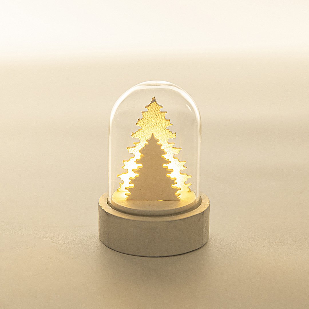 Christmas Luminous Wooden House Ornaments Decorations - Image 3