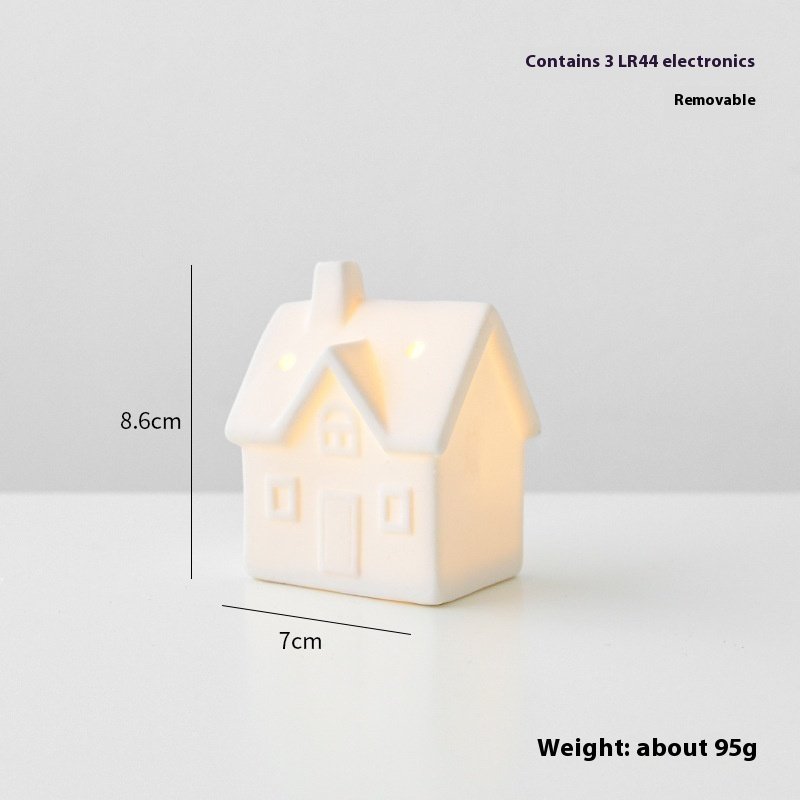 Ceramic Luminous Christmas Tree / Small House / Snowman Desktop Decoration - Image 6