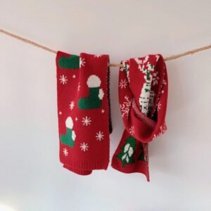 Christmas Children's Deer Knitted Scarf (1-15 years)