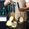 7 PCS Stainless Steel Cooking Set (Utensil / Slotted / Spatula / Turner Ladle / Serving Spoon / Pasta Server) - Image 4