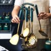 7 PCS Stainless Steel Cooking Set (Utensil / Slotted / Spatula / Turner Ladle / Serving Spoon / Pasta Server) - Image 3