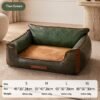 Pet Leather Sofa-styled Bed - Image 5