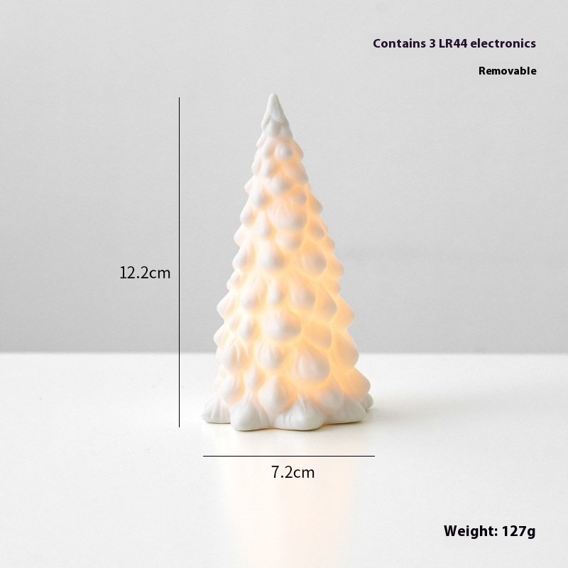 Ceramic Luminous Christmas Tree / Small House / Snowman Desktop Decoration - Image 9