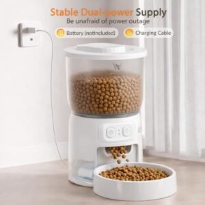 Cat & Dog Wi-Fi Automatic Feeder / Dispenser (App-Programmable Portion Control)