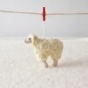 Wool Felt Little Sheep Christmas Pendant - Image 6