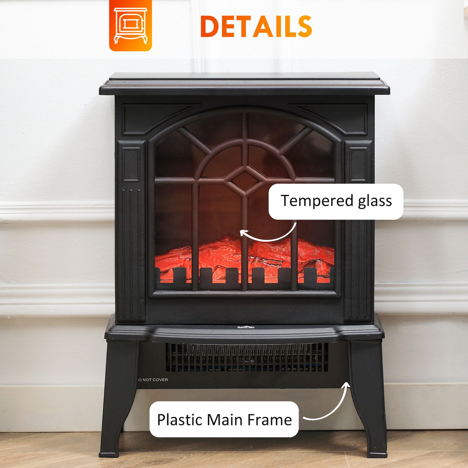 Vintage Styled Electric Fireplace Heater - Image 5