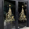 Golden Snowflake Christmas Tree Stickers - Image 2