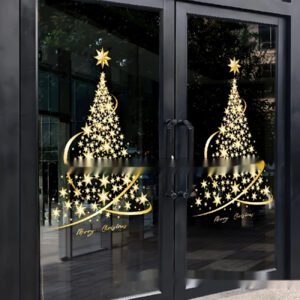 Alternative view of Golden Snowflake Christmas Tree Stickers