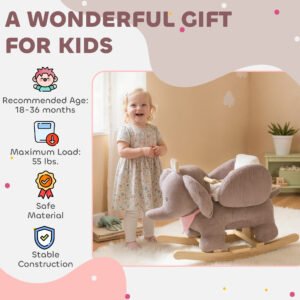 Alternative view of Kids Ride On Toy with Realistic Elephant Sound and Safety Belt (for 18 to 36 Months)