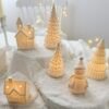 Ceramic Luminous Christmas Tree / Small House / Snowman Desktop Decoration - Image 2