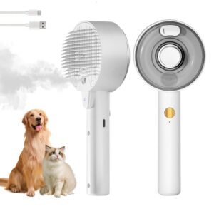 Cat & Dog Steamy Brush / Electric Sprayer Grooming Tool (3 in 1 Electric Sprays Massage Combs)