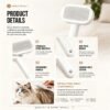 Cats & Dogs Hair Removal Slicker Brush (Skin-Friendly Grooming Comb) - Image 3
