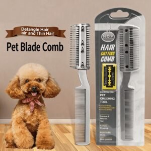 Cat & Dog Hair Cutting Comb With Replaceable Blades / Detachable Razor Comb  (Thinning Shedding Hair)