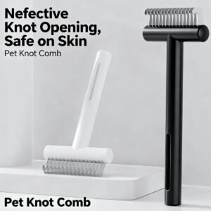 Cat & Dog Dematting (Stainless Steel Deshedding Tool w/ Safety Rounded Edges)