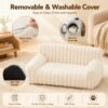 Cat & Dog Couch Fluffy w/ Premium Soft Corduroy Fleece (Removable Washable Cover) - Image 4