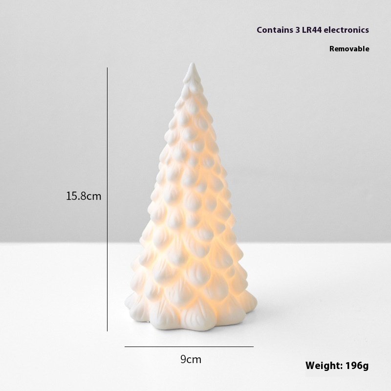 Ceramic Luminous Christmas Tree / Small House / Snowman Desktop Decoration - Image 8