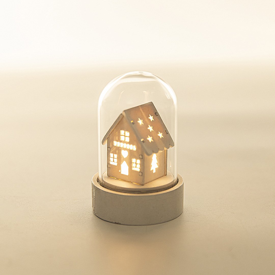 Christmas Luminous Wooden House Ornaments Decorations - Image 4