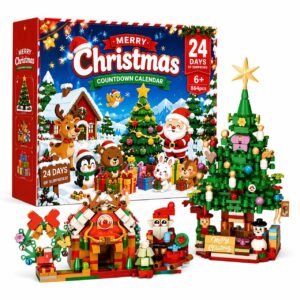 Christmas Building Blocks Advent Calendar - 24 Days DIY Puzzle Toy Set
